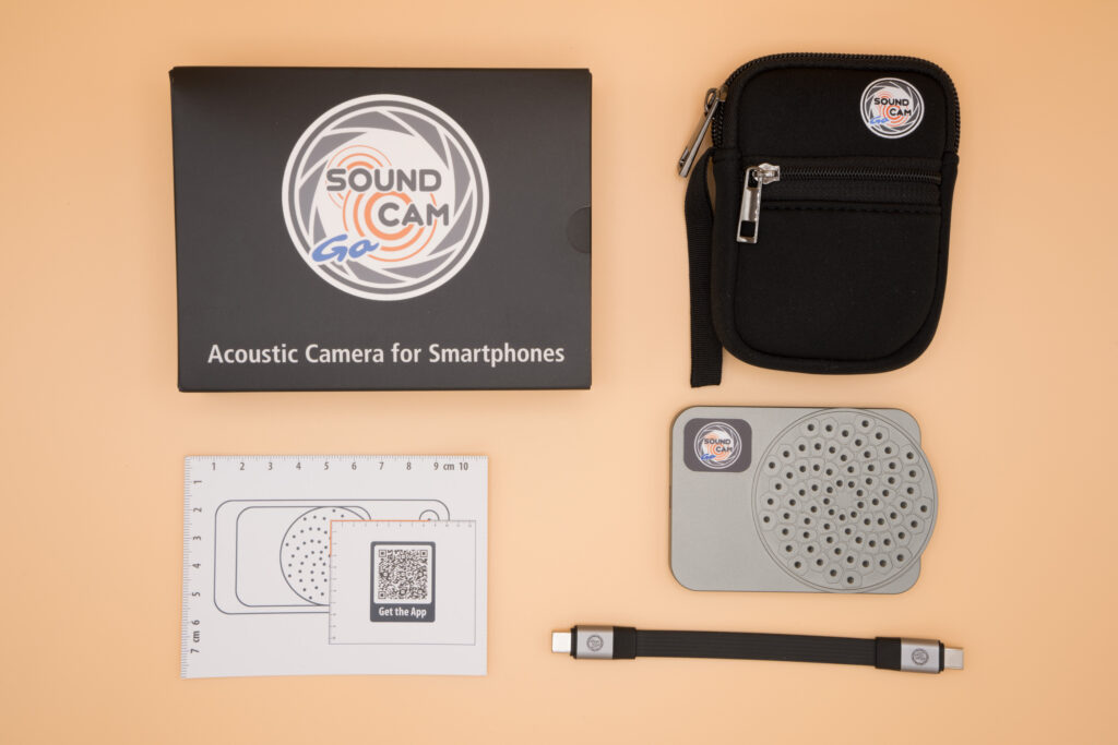 SoundCam Go Box Contents
